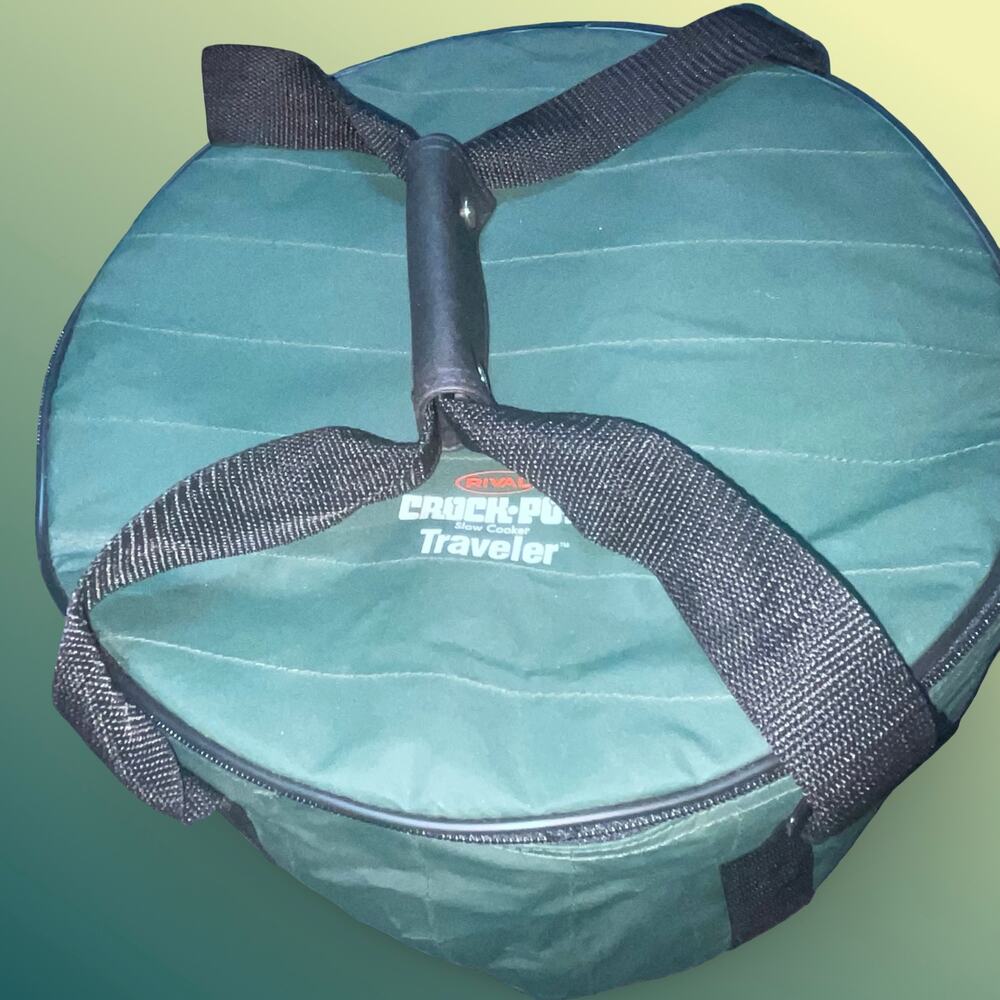 Rival Crock Pot Traveler Round Collapsible Insulated Slow Cooker Bag Case